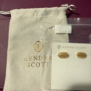 Kendra Scott Gold Textured Earrings